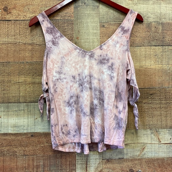 American Eagle Outfitters Tops - American Eagle Soft & Sexy Tie Dye Cold Shoulder Top